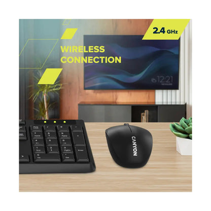 CANYON SET-W01 Keyboard+Mouse Wireless Black CNE-HSETW01
