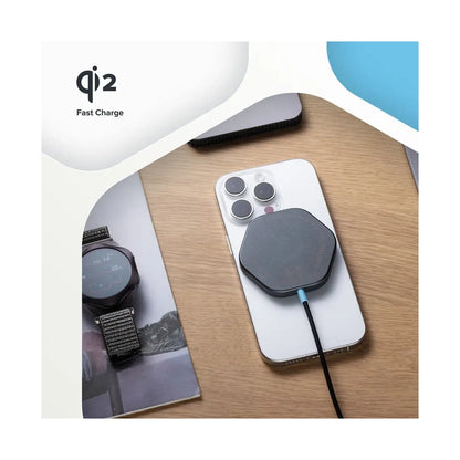 CANYON wireless charger HEXAGON 110 Dark Grey Blue CNS-WCS110