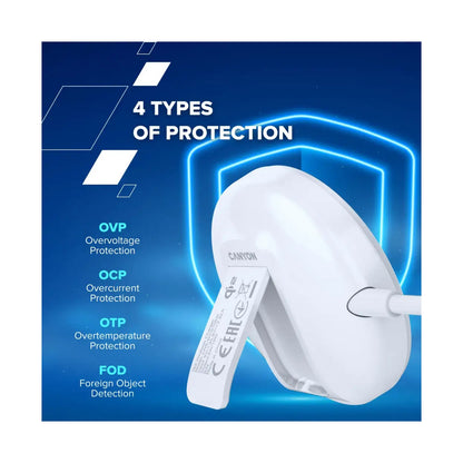 CANYON wireless charger WS-105 15W Qi2 White CNS-WCS105W