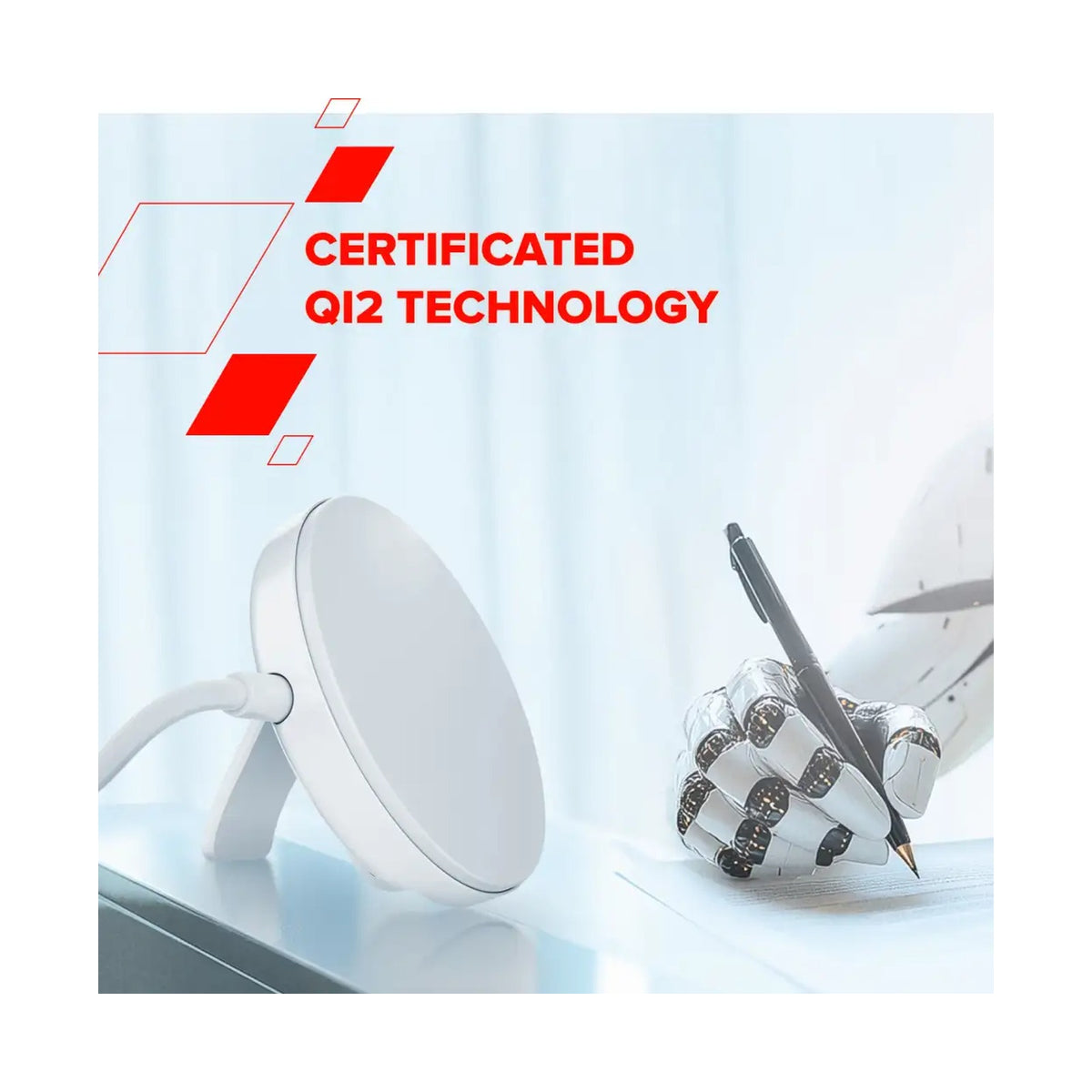 CANYON wireless charger WS-105 15W Qi2 White CNS-WCS105W
