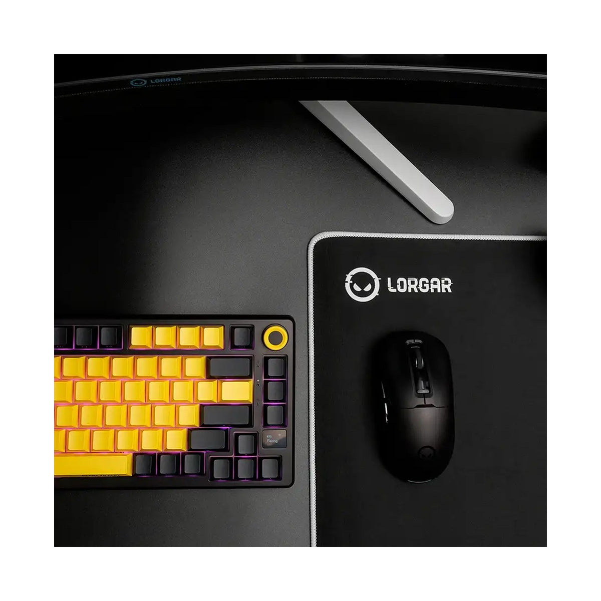 LORGAR KBP7075W Wireless Mechanical Gaming Keyboard Pro Black/yellow LRG-KBP7075W-YL-US