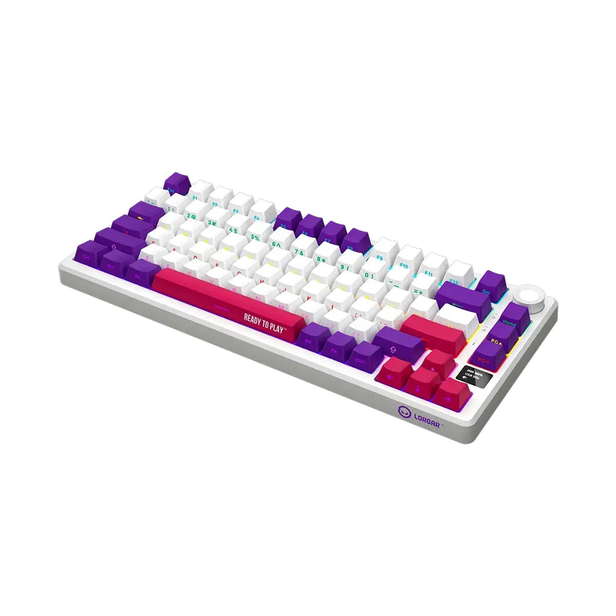 LORGAR KBP7075W Wireless Mechanical Gaming Keyboard Pro White LRG-KBP7075W-WH-US