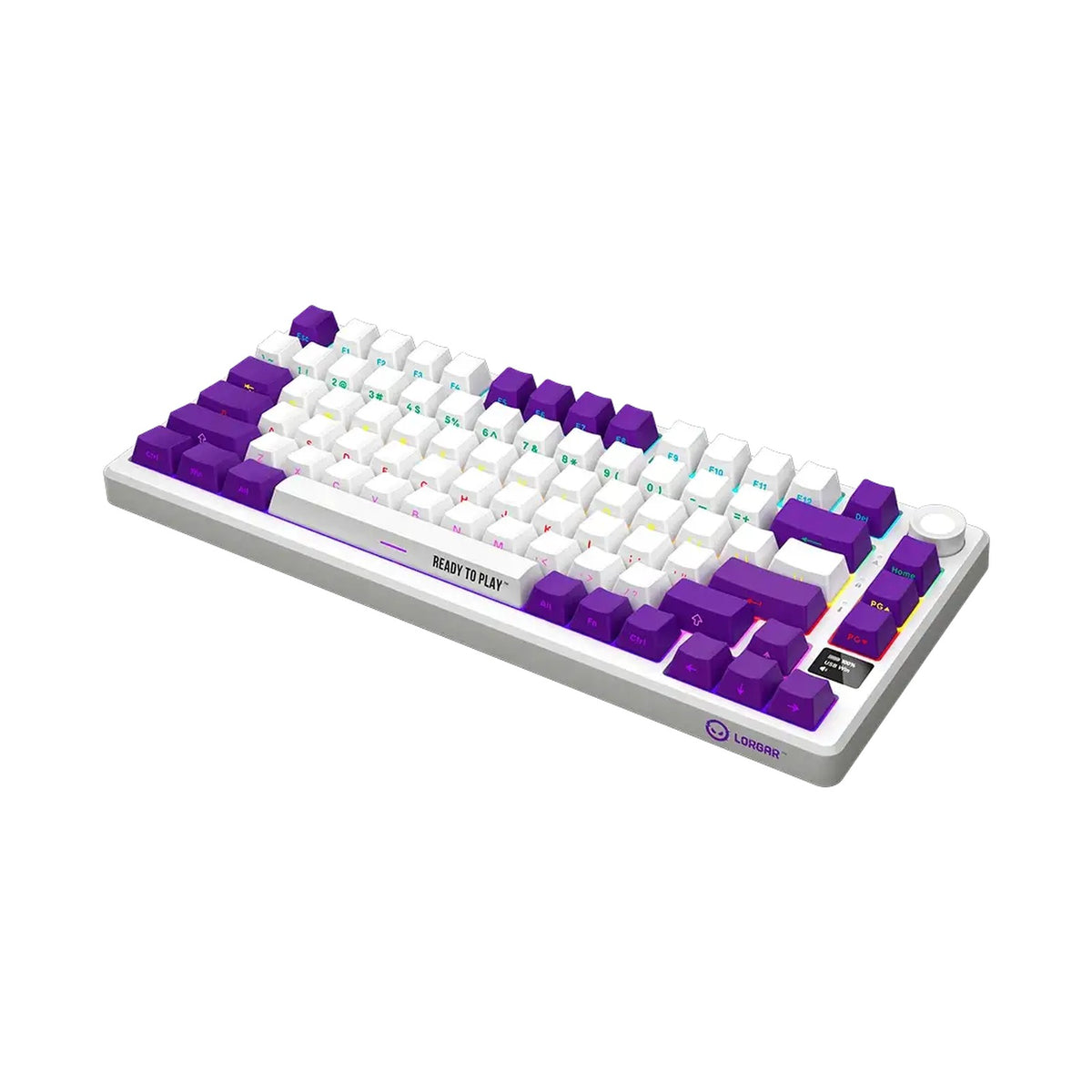 LORGAR KBP7075W Wireless Mechanical Gaming Keyboard Pro White LRG-KBP7075W-WH-US