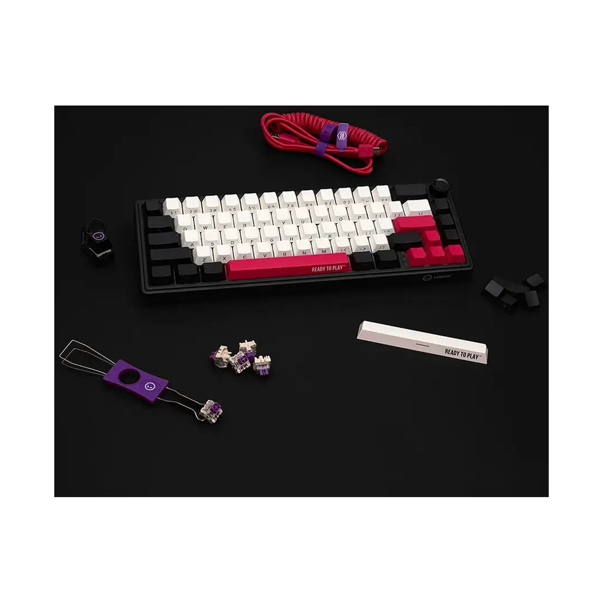 LORGAR KBP70MW Wireless Mechanical Gaming Keyboard Pro Black/red LRG-KBP70MW-BK-US