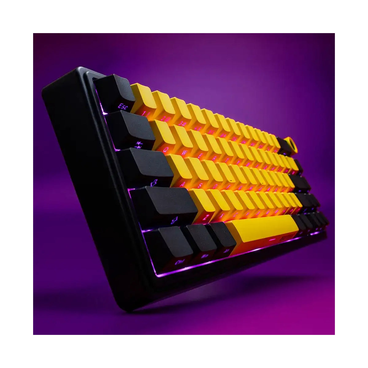 LORGAR KBP70MW Wireless Mechanical Gaming Keyboard Pro Black/yellow LRG-KBP70MW-YL-US