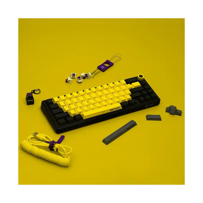 LORGAR KBP70MW Wireless Mechanical Gaming Keyboard Pro Black/yellow LRG-KBP70MW-YL-US