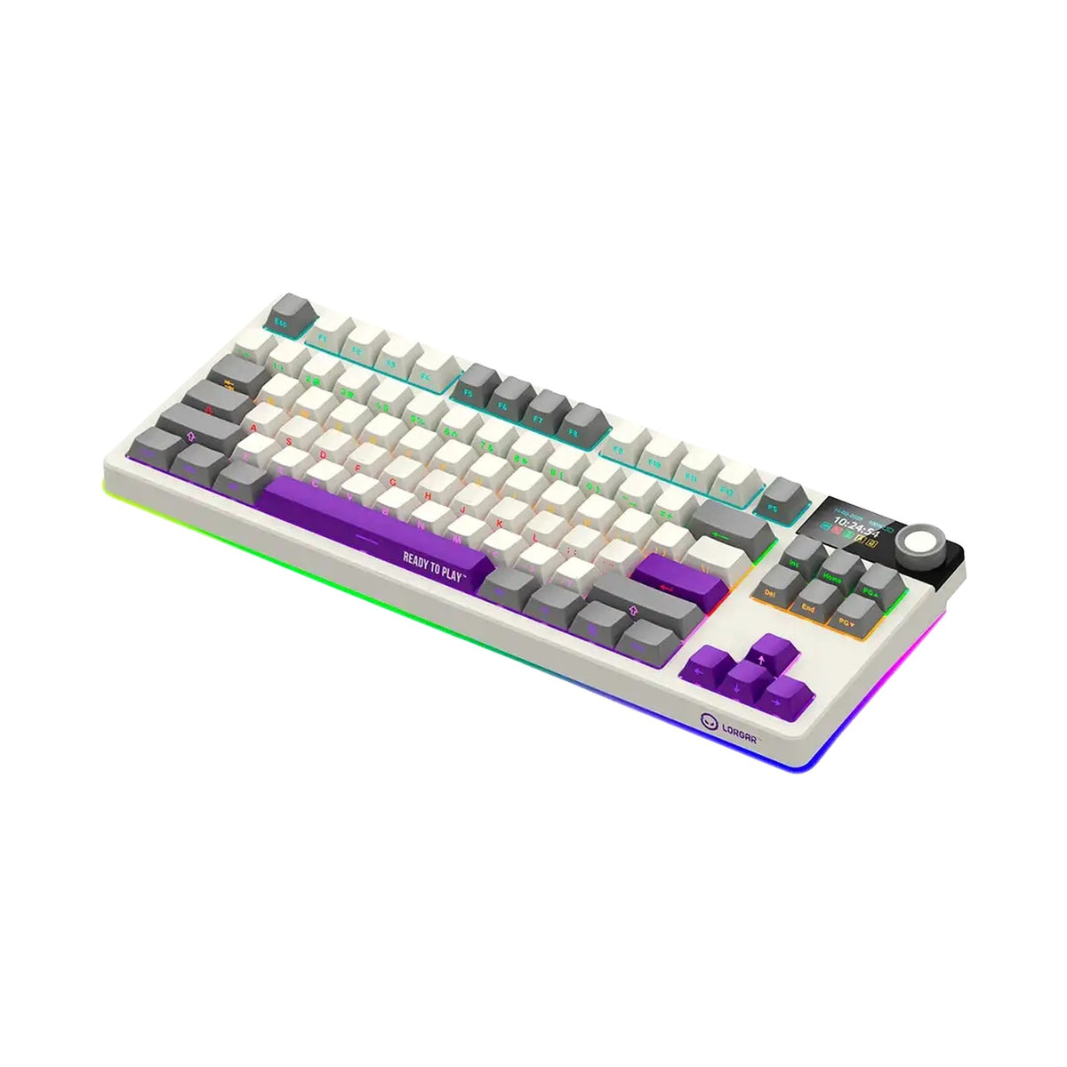 LORGAR KBP70TKLW Wireless TKL Mechanical Gaming Keyboard Pro Beige LRG-KBP70TKLW-RT-US