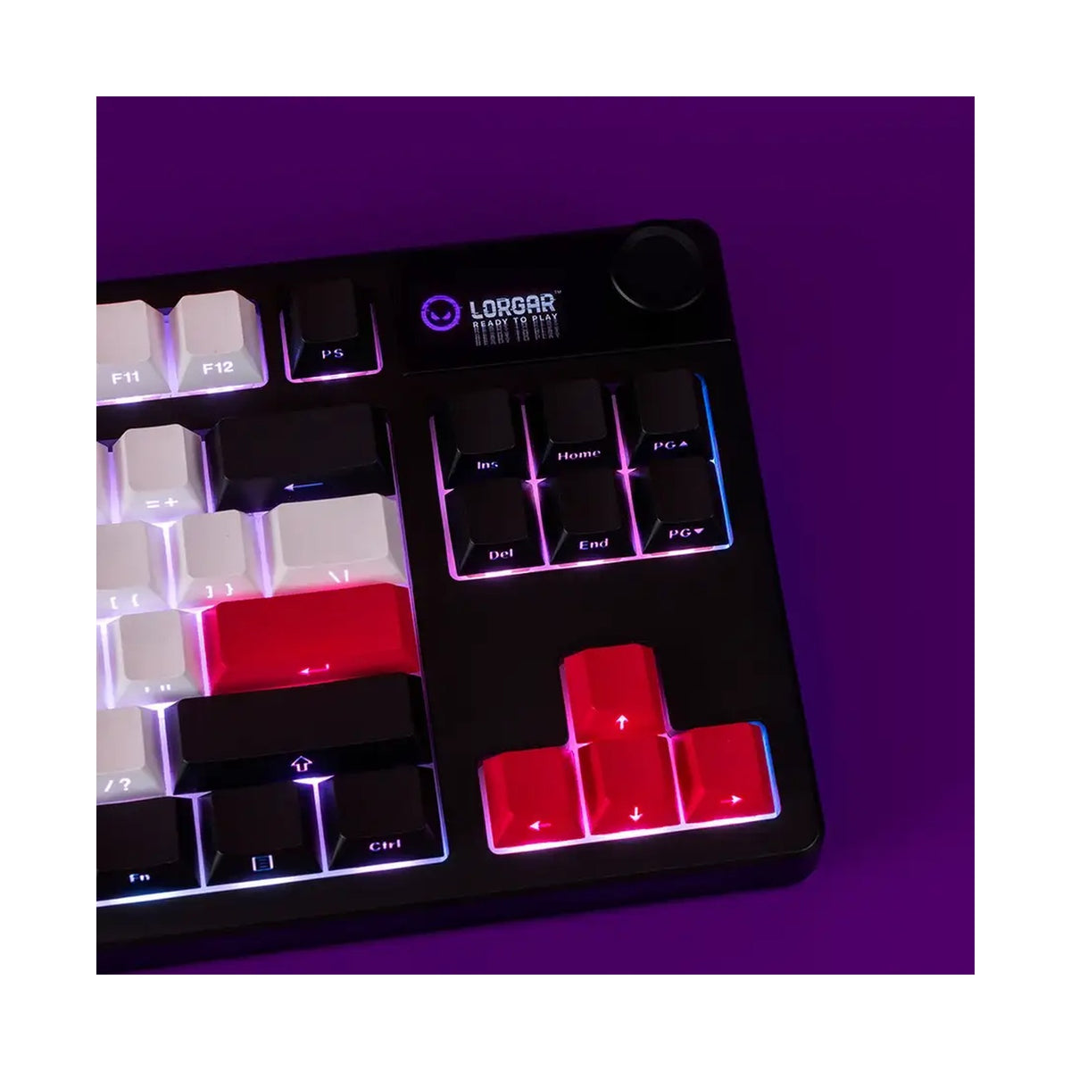LORGAR KBP70TKLW Wireless TKL Mechanical Gaming Keyboard Pro Black/red LRG-KBP70TKLW-BK-US