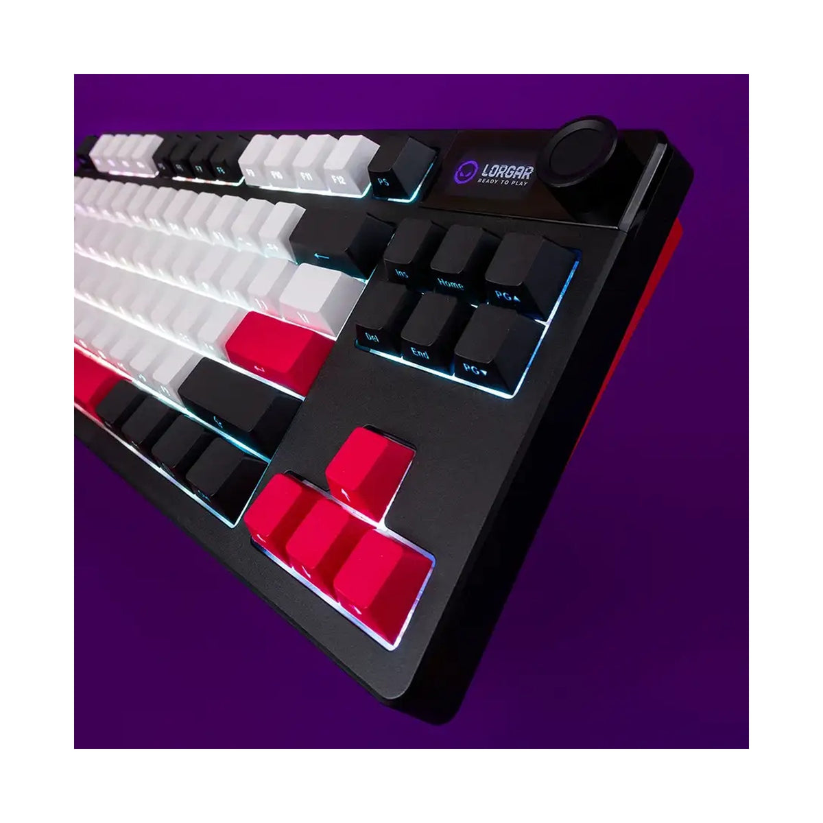 LORGAR KBP70TKLW Wireless TKL Mechanical Gaming Keyboard Pro Black/red LRG-KBP70TKLW-BK-US
