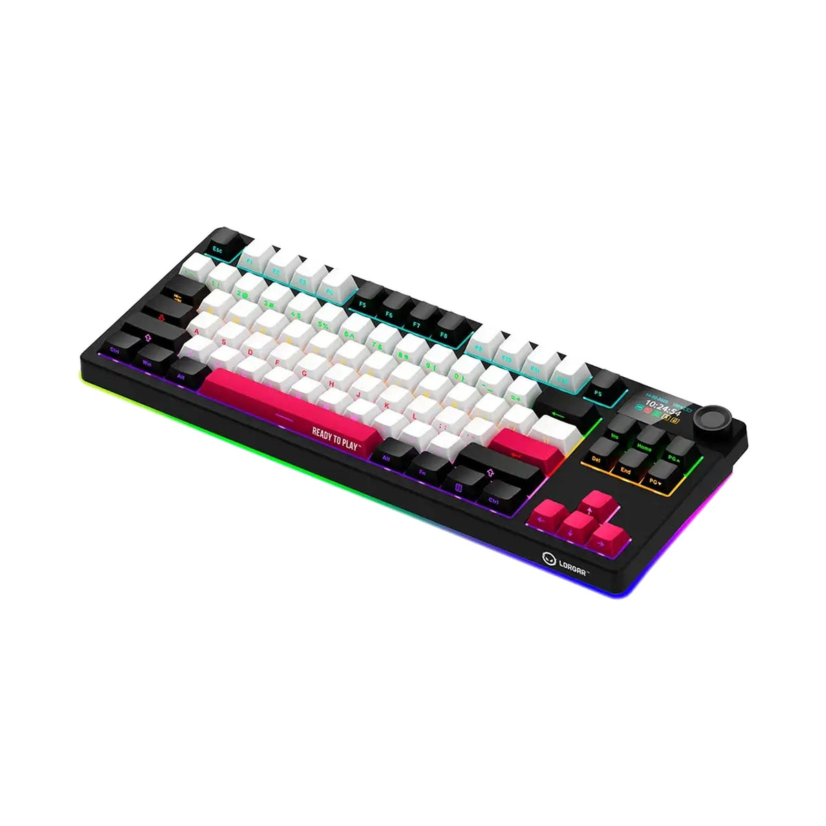 LORGAR KBP70TKLW Wireless TKL Mechanical Gaming Keyboard Pro Black/red LRG-KBP70TKLW-BK-US