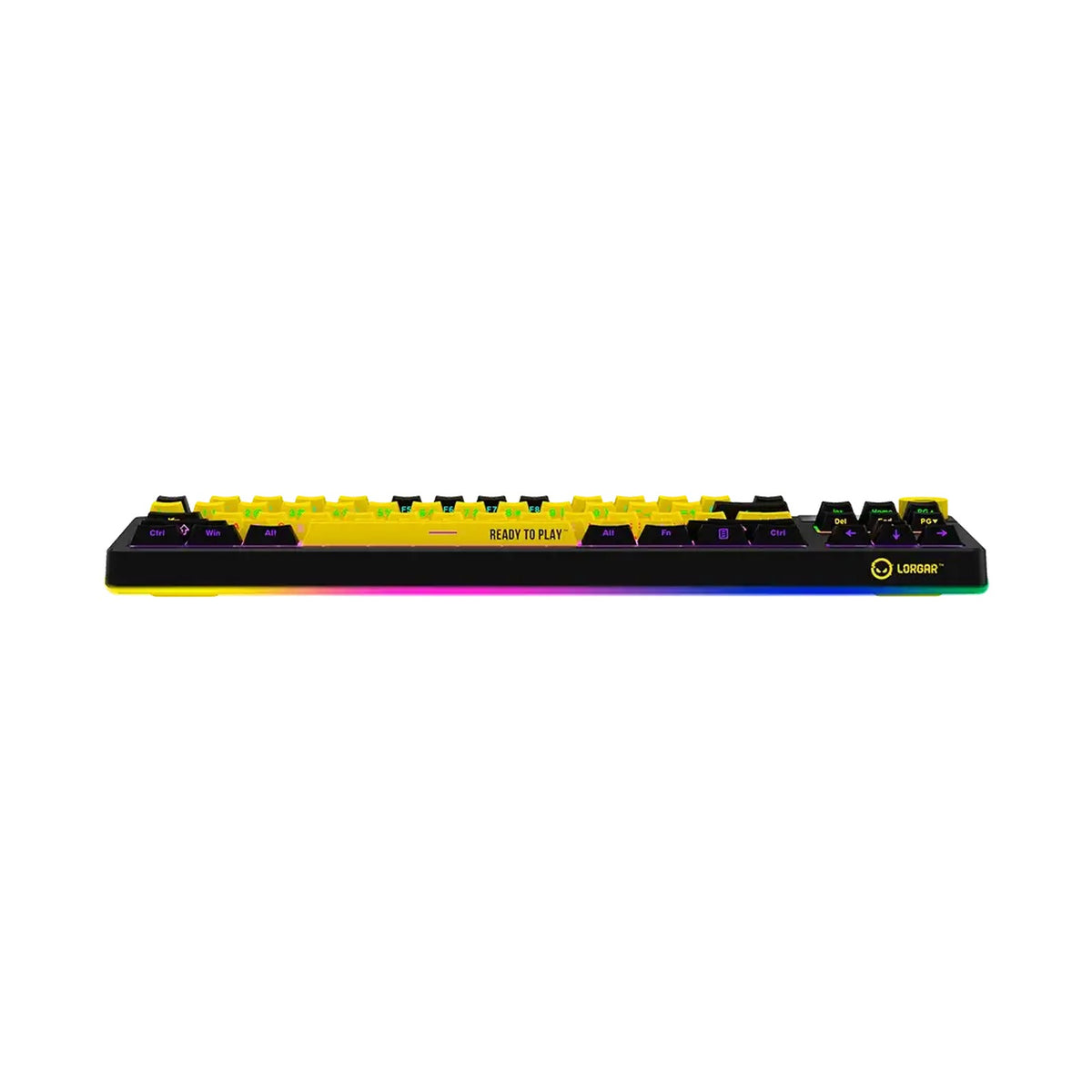 LORGAR KBP70TKLW Wireless TKL Mechanical Gaming Keyboard Pro Black/yellow LRG-KBP70TKLW-YL-US