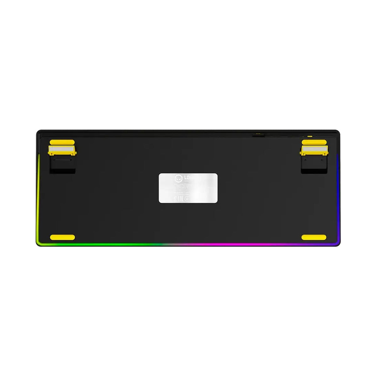 LORGAR KBP70TKLW Wireless TKL Mechanical Gaming Keyboard Pro Black/yellow LRG-KBP70TKLW-YL-US