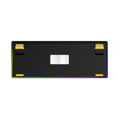 LORGAR KBP70TKLW Wireless TKL Mechanical Gaming Keyboard Pro Black/yellow LRG-KBP70TKLW-YL-US