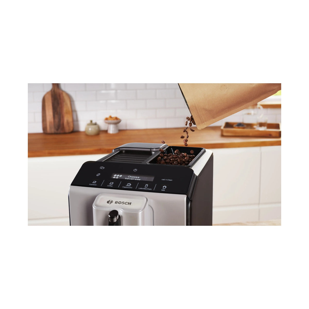 Bosch Series 2 Fully automatic coffee machine VeroCafe Silk Silver TIE20301