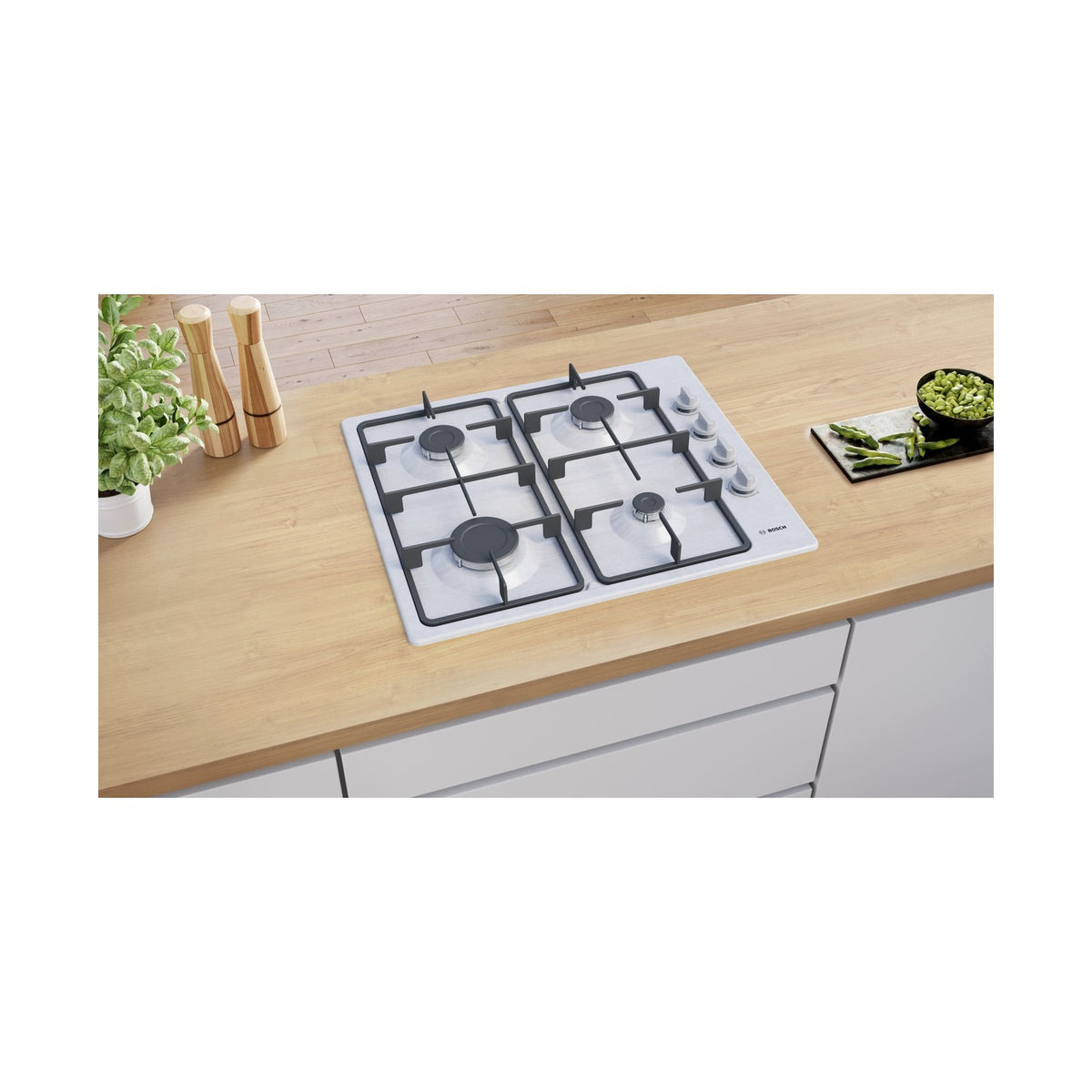 Bosch Series 2 Gas Hob 60cm Stainless steel PBP6C5K60M