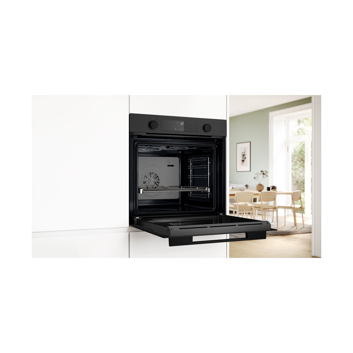 Bosch Series 4 Built in Steam Oven 60 x 60cm Black Stainless Steel HUA736EG0Z