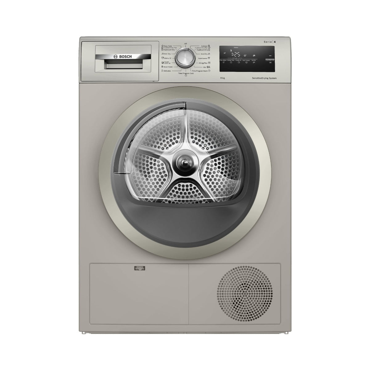 Bosch Series 4 Condenser Tumble Dryer 8 kg Silver inox WTN85401ZA