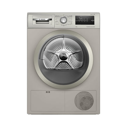 Bosch Series 4 Condenser Tumble Dryer 8 kg Silver inox WTN85401ZA