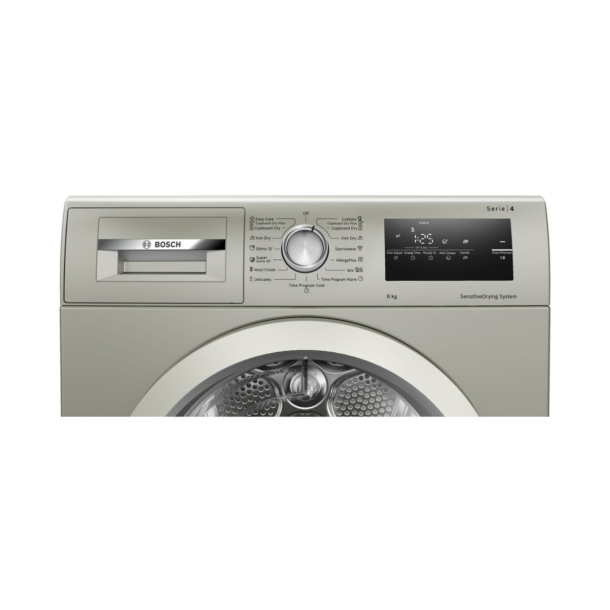 Bosch Series 4 Condenser Tumble Dryer 8 kg Silver inox WTN85401ZA