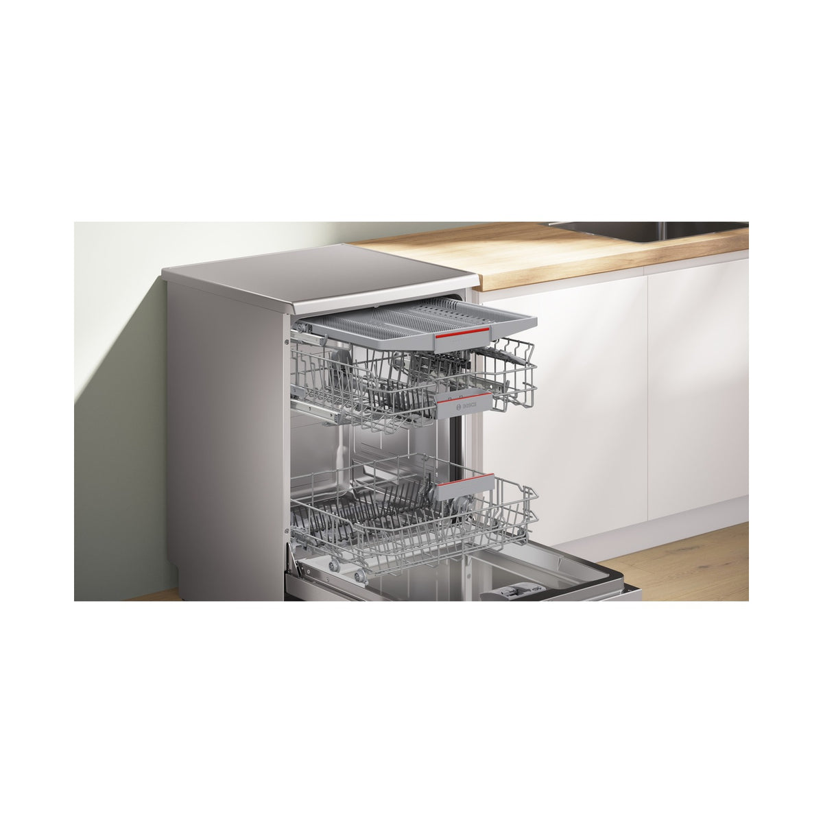 Bosch Series 4 Freestanding Dishwasher 60cm Brushed steel SMS45NI00Z