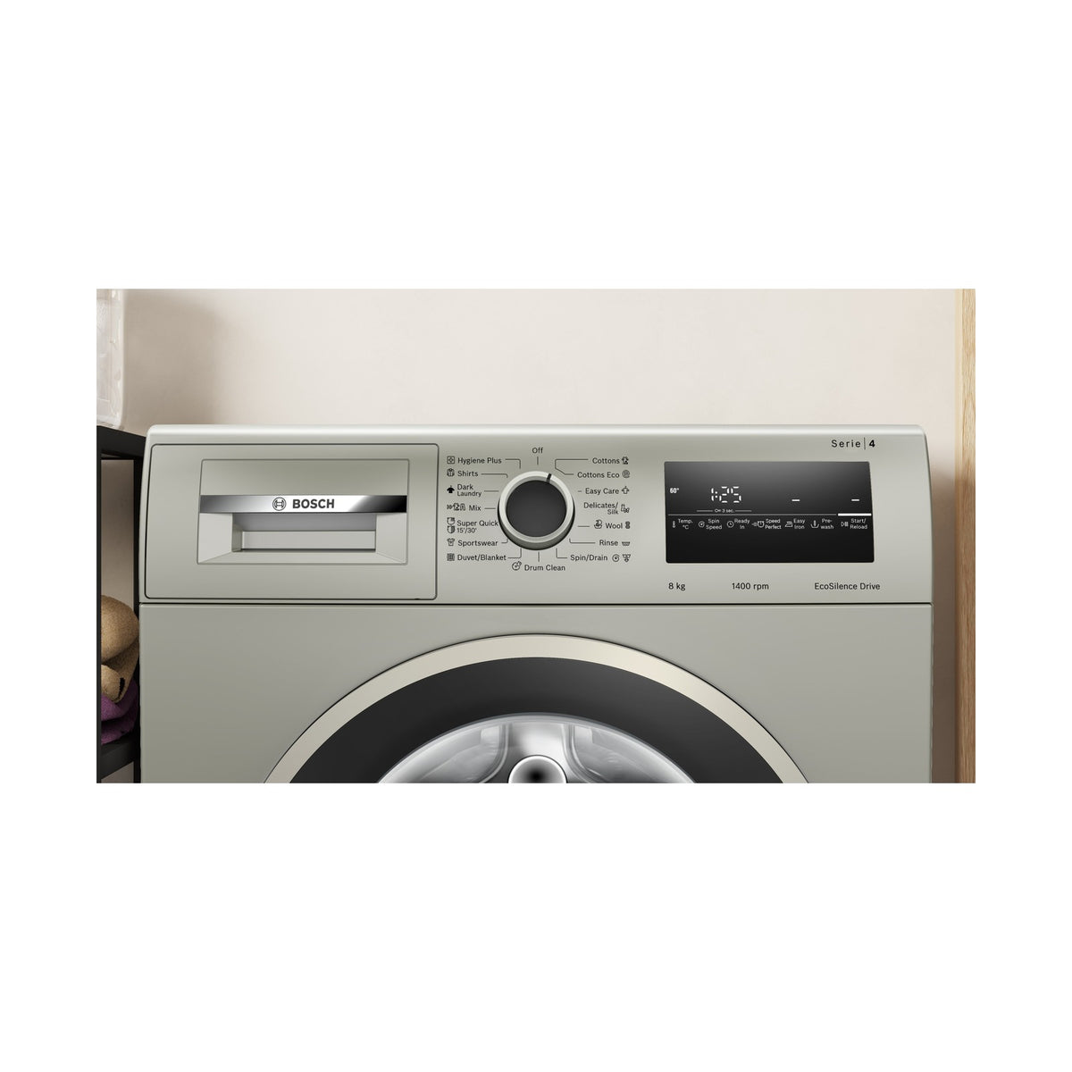 Bosch Series 4 Frontloader Washing Machine 8kg Silver inox WAN282X1ZA