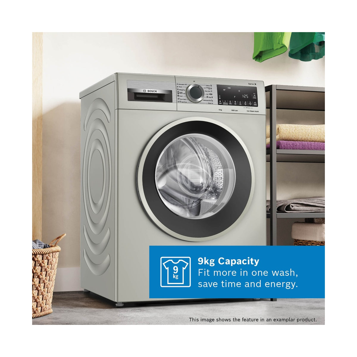 Bosch Series 4 Frontloader Washing Machine 9 kg Silver inox WGA1440XZA