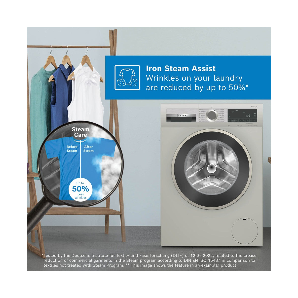 Bosch Series 4 Frontloader Washing Machine 9 kg Silver inox WGA1440XZA