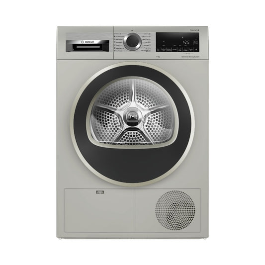 Bosch Series 6 Condenser Tumble Dryer 9kg Silver inox WPG1411XZA