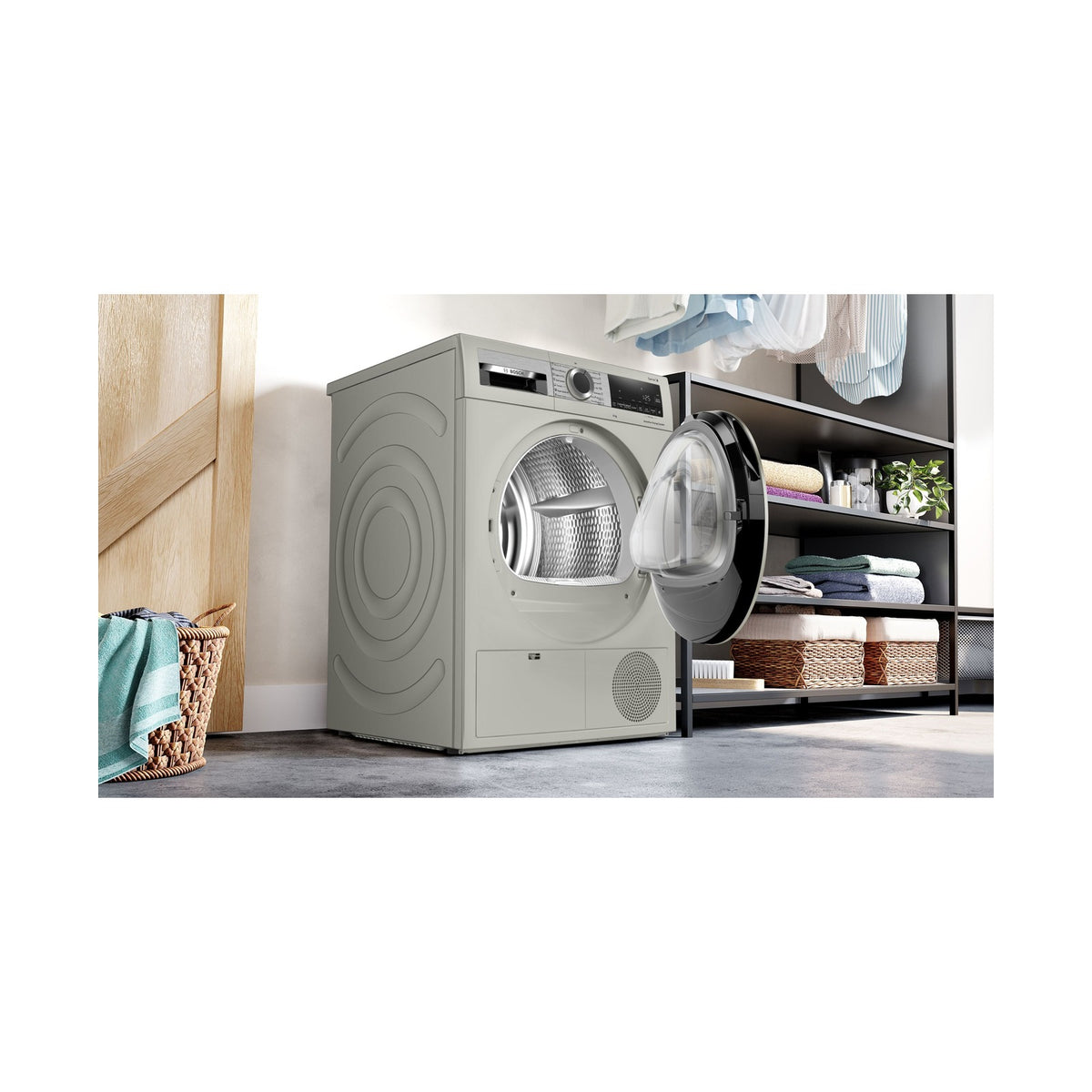 Bosch Series 6 Condenser Tumble Dryer 9kg Silver inox WPG1411XZA