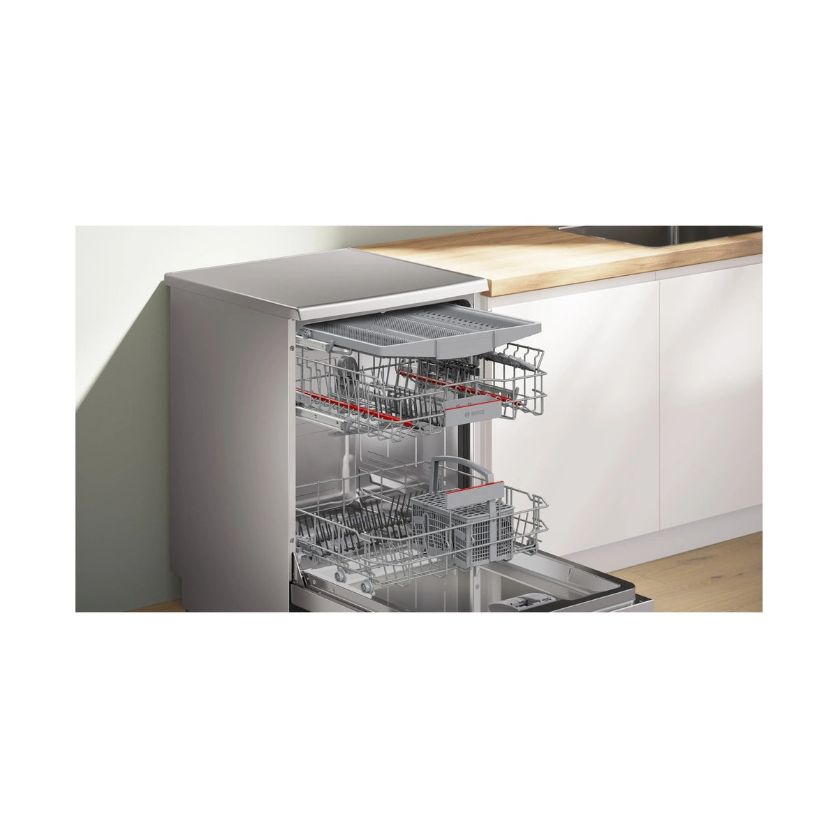 Bosch Series 6 Freestanding 13 place Dishwasher 60cm Brushed steel SMS6HMI04Z