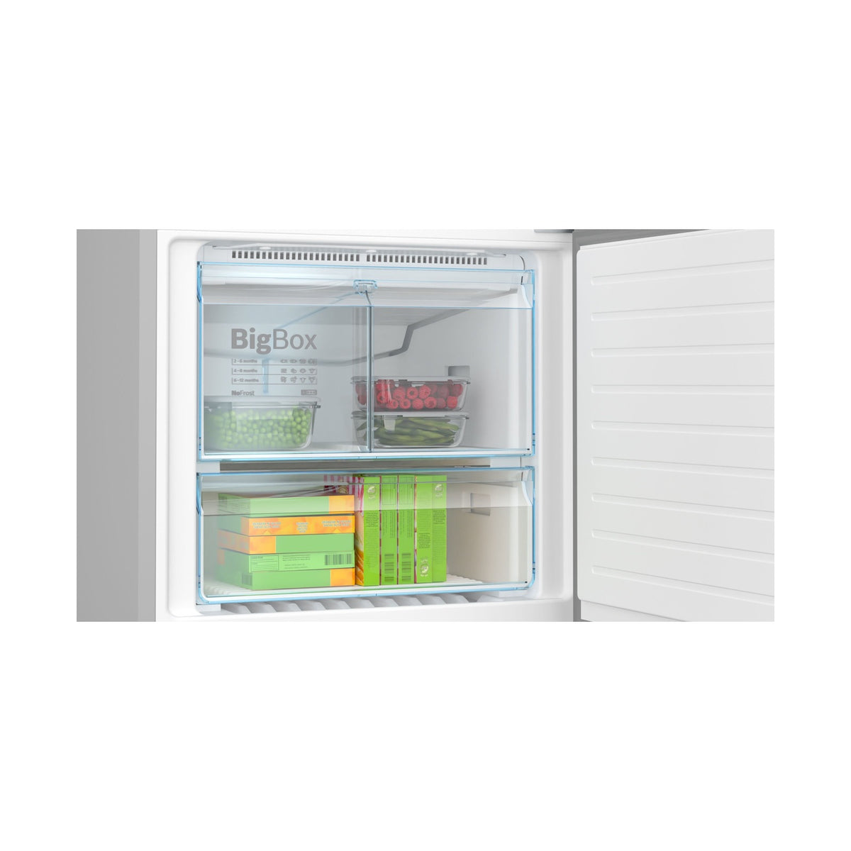 Bosch Series 6 Freestanding Fridge Bottom freezer 186 x 75cm Stainless steel KGN76CI30U