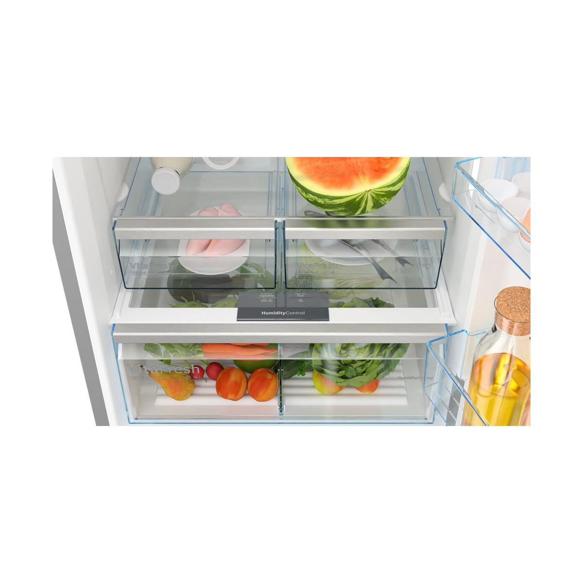 Bosch Series 6 Freestanding Fridge Bottom freezer 186 x 75cm Stainless steel KGN76CI30U