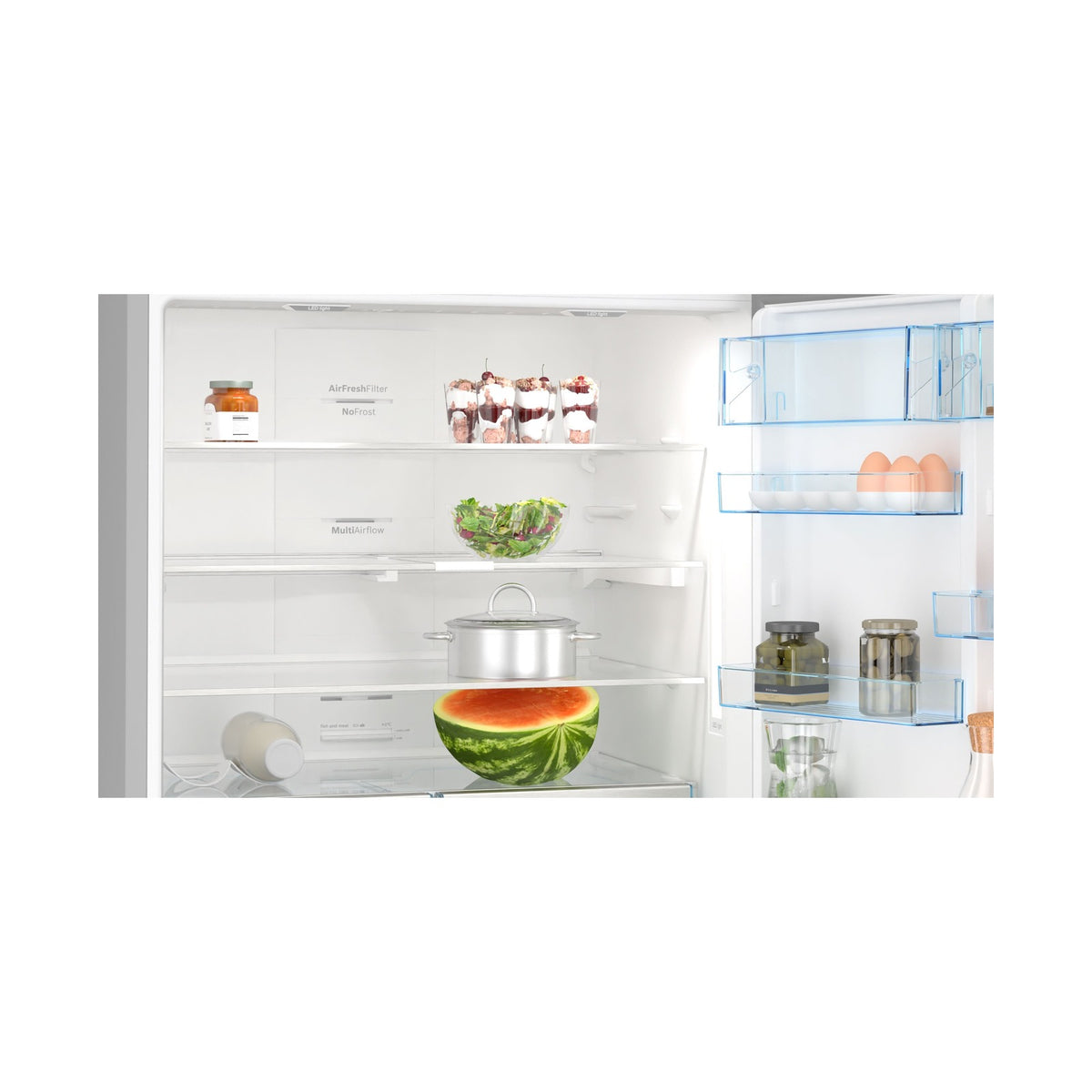 Bosch Series 6 Freestanding Fridge Bottom freezer 186 x 86cm Stainless steel 619 L  KGN86CI30Z
