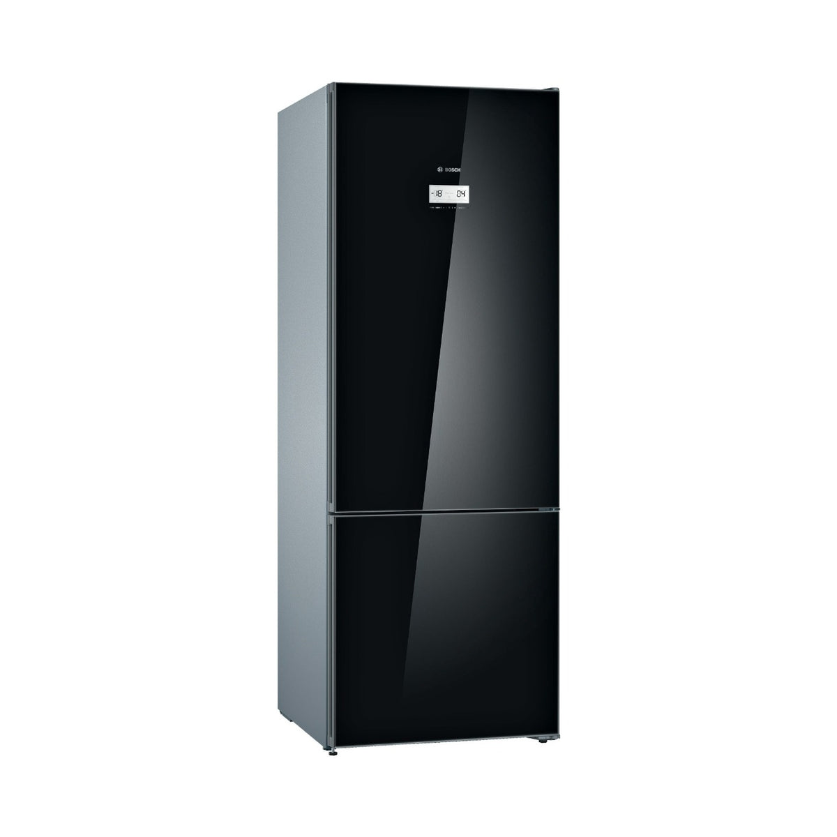 Bosch Series 6 Freestanding Fridge Bottom freezer glass door 193 x 70cm Black Total No Frost KGN56LB31U