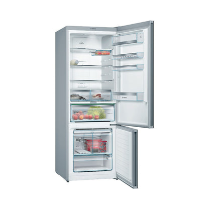 Bosch Series 6 Freestanding Fridge Bottom freezer glass door 193 x 70cm Black Total No Frost KGN56LB31U