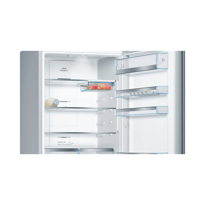 Bosch Series 6 Freestanding Fridge Bottom freezer glass door 193 x 70cm Black Total No Frost KGN56LB31U