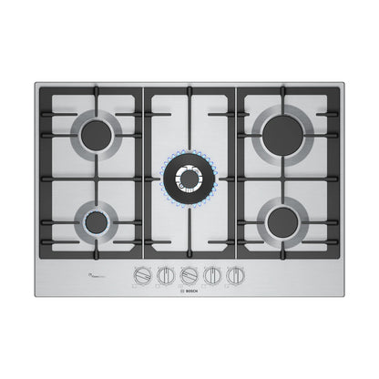 Bosch Series 6 Gas Hob 75cm Stainless steel PCQ7A5I90Z