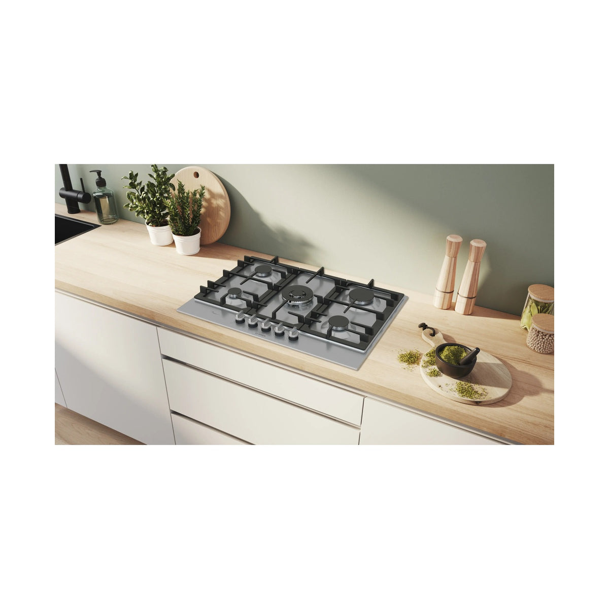 Bosch Series 6 Gas Hob 75cm Stainless steel PCQ7A5I90Z
