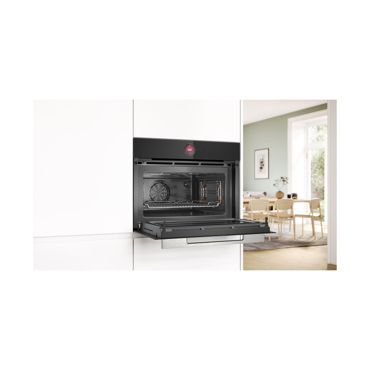 Bosch Series 8 Built in Compact Microwave Oven 60 x 45cm Black  45L CMG7241B1