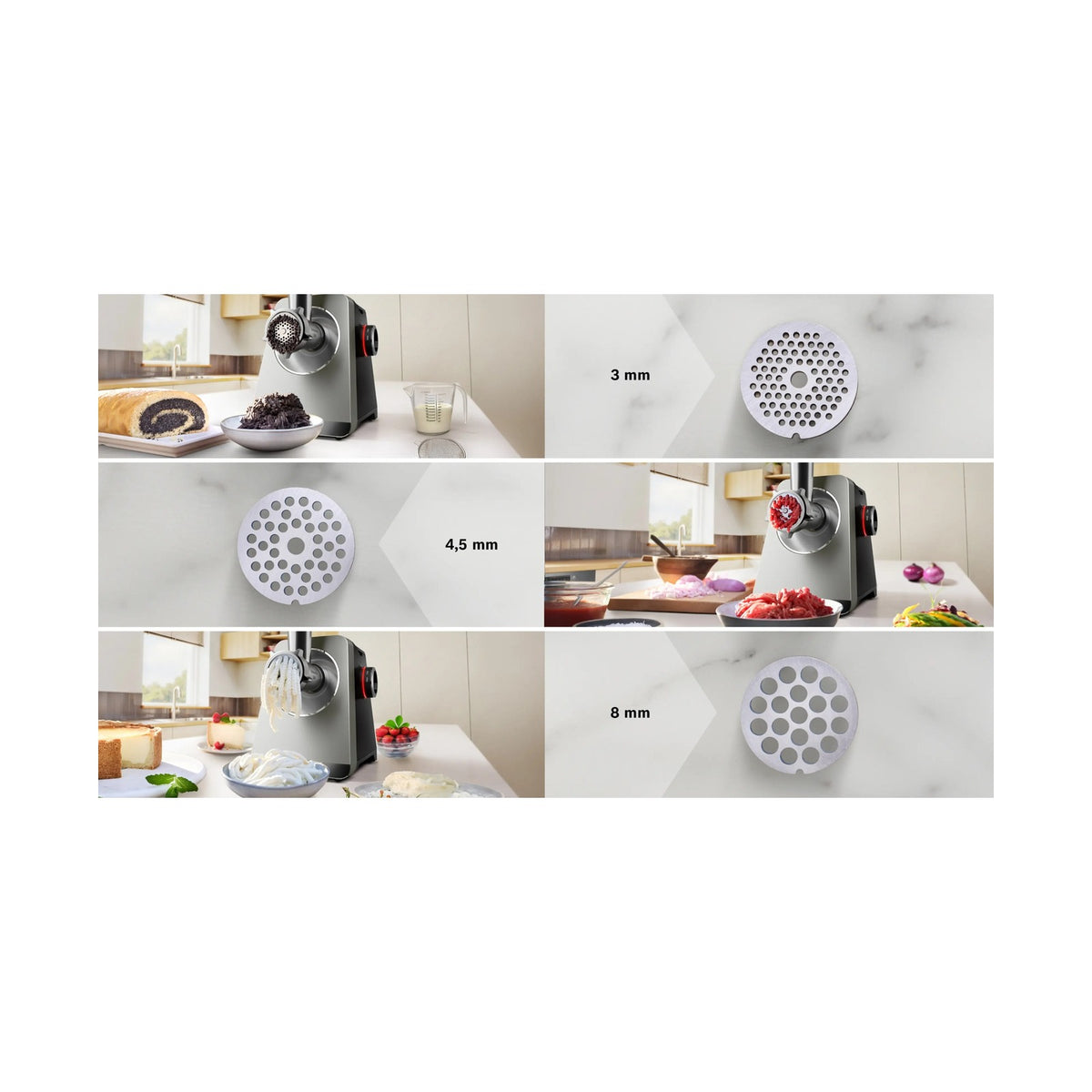Bosch Series 8 Food Mincer  2500 W Black MFWS840M