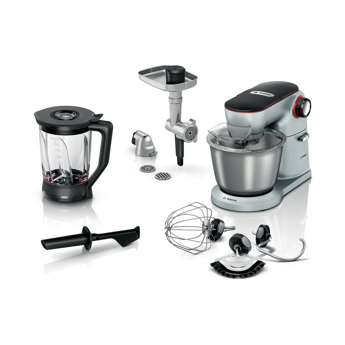 Bosch Series 8 Kitchen Machine OptiMUM 1600 W Silver Black MUM9B34S27