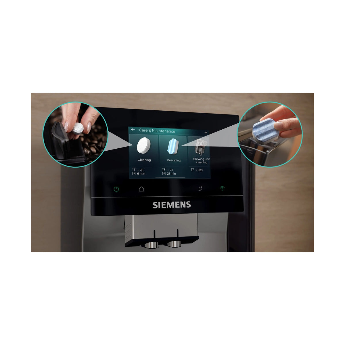 Siemens Fully automatic coffee machine EQ700 iAroma Inox Silver Metallic TP725EM7