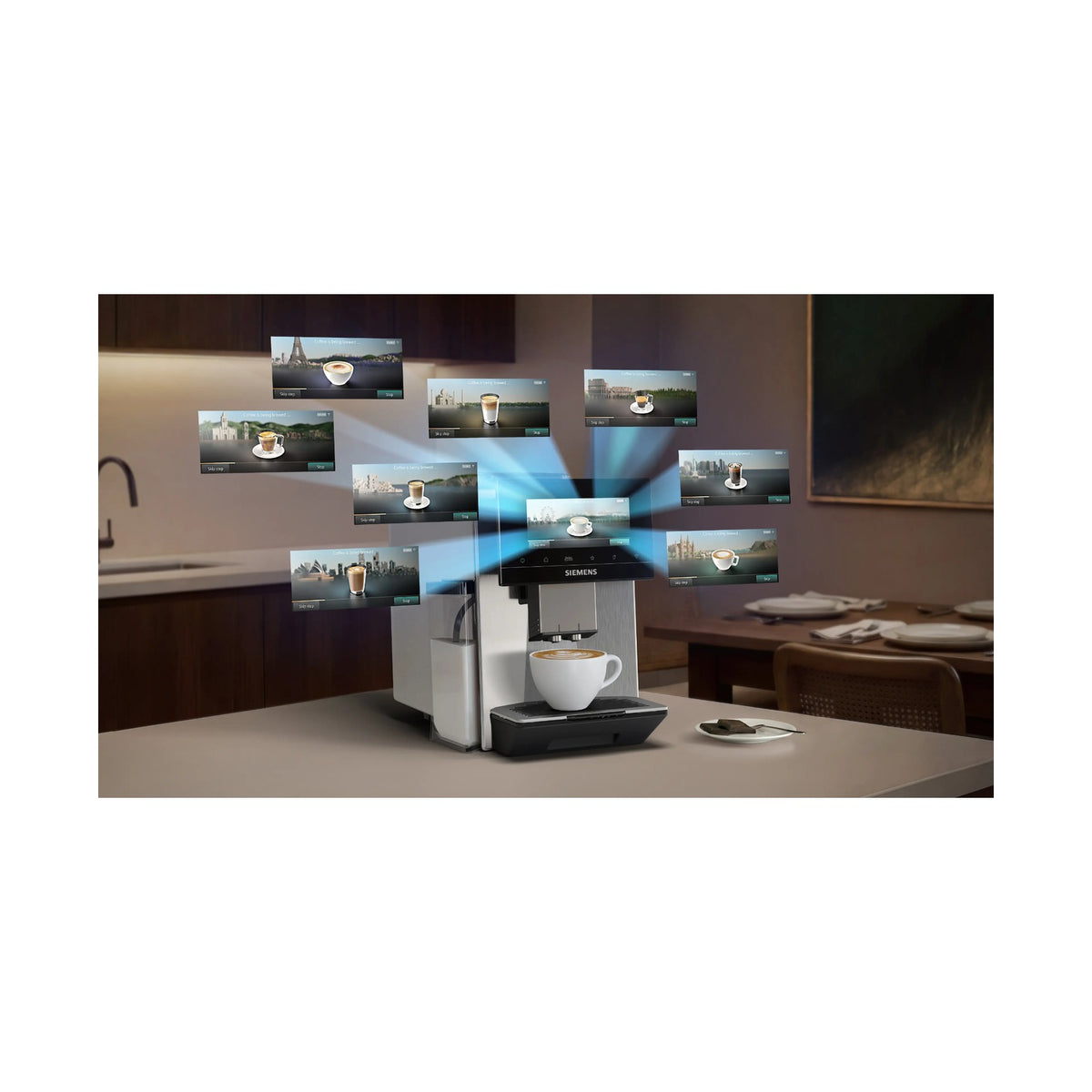 Siemens iAroma EQ900 Stainless Steel Fully Automatic Coffee Machine TQ923E83