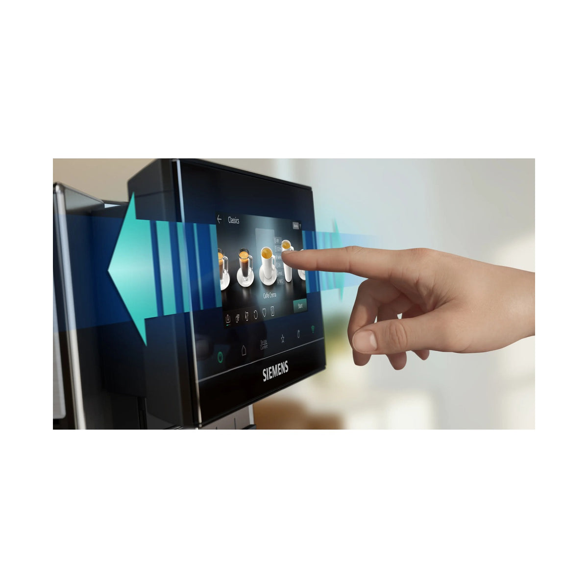 Siemens iAroma EQ900 Stainless Steel Fully Automatic Coffee Machine TQ923E83