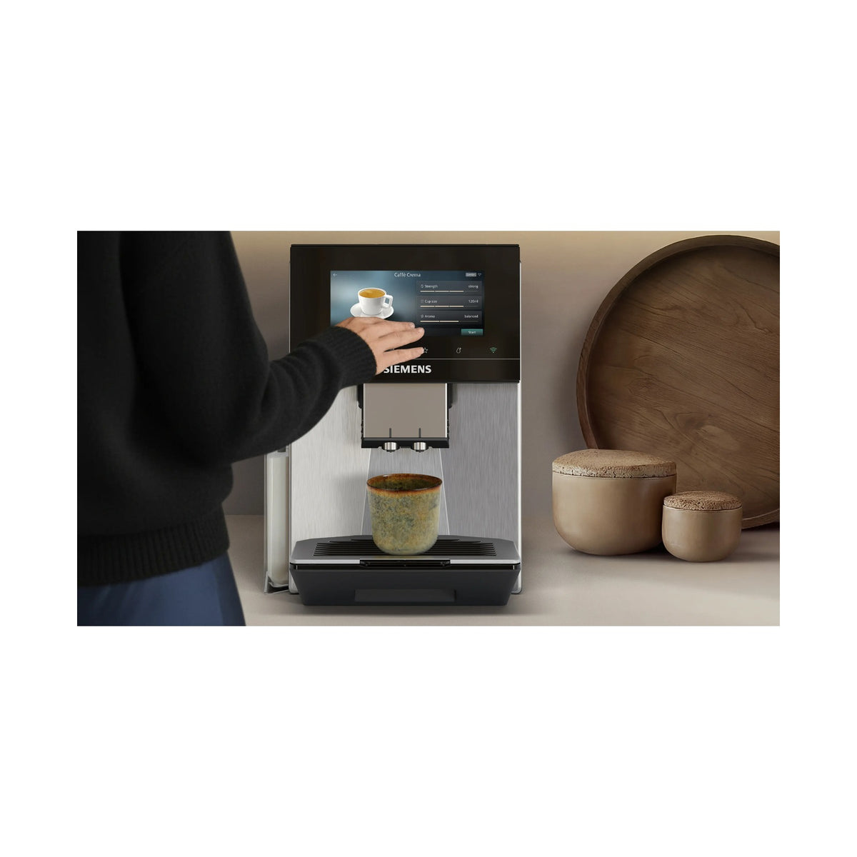 Siemens iAroma EQ900 Stainless Steel Fully Automatic Coffee Machine TQ923E83