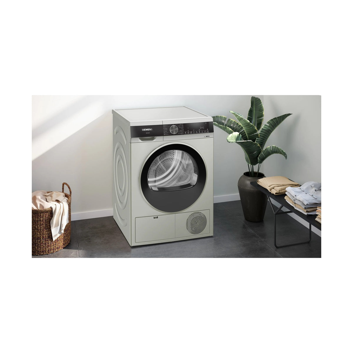 Siemens iQ300 Condenser Tumble Dryer 9 kg Silver inox WP41G0XZA