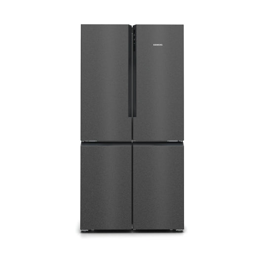 Siemens iQ300 French Door Bottom freezer multi door 183 x 90cm Brushed black steel KF96NAXEA
