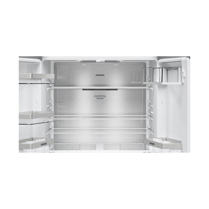 Siemens iQ300 French Door Bottom freezer multi door 183 x 90cm Brushed black steel KF96NAXEA