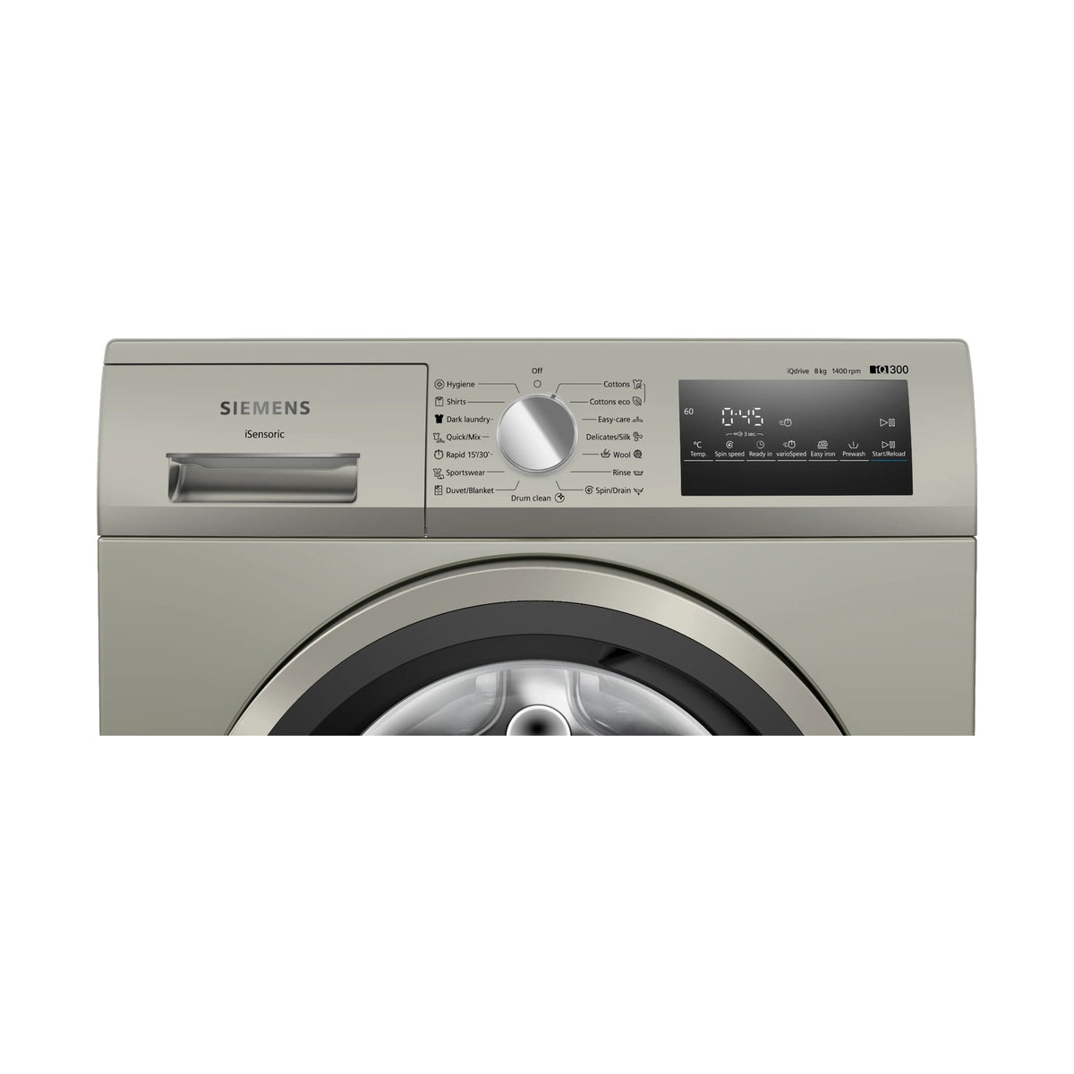 Siemens iQ300 Frontloader Washing Machine 8kg Silver inox WM14U288ZA