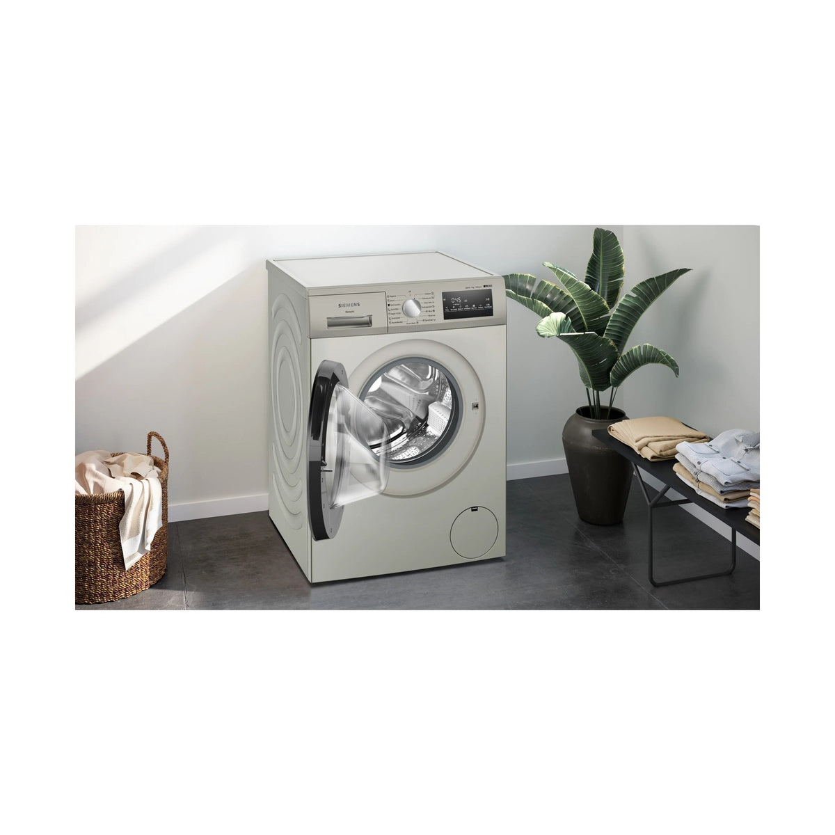 Siemens iQ300 Frontloader Washing Machine 8kg Silver inox WM14U288ZA